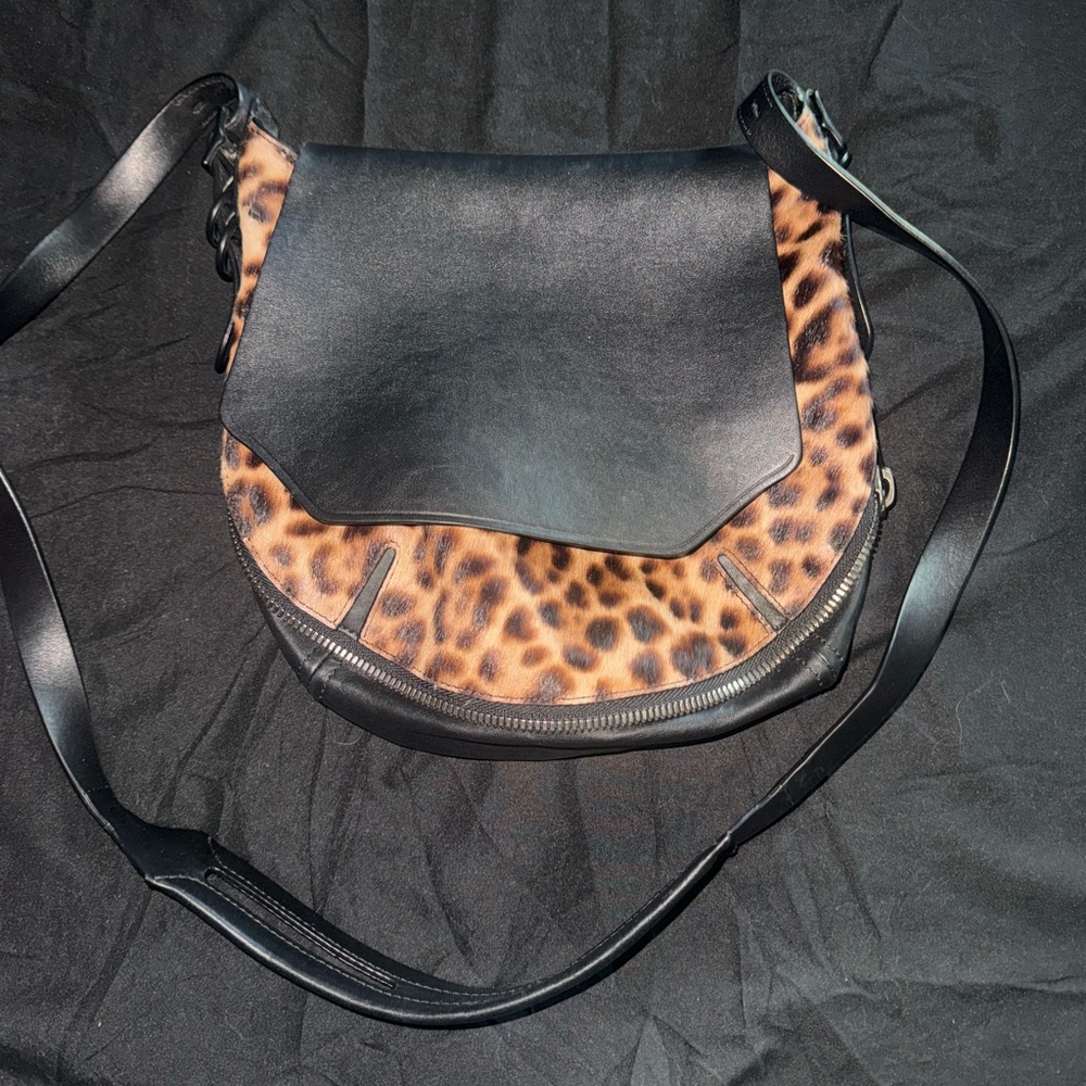Vintage leopard print rag and bone crossbody purse